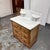 Traditional Oak Washstand Marble Top + Backsplash, Antique For Sale - Image 3 of 12