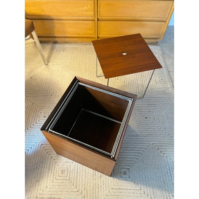 Poul Nørreklit Mid Century Modern “Magic Puzzle Cube” Nesting Tables, Circa 1960s. Designed by Danish Designer Poul Norreklit for Petersens Møbelfabrik For Sale - Image 4 of 12