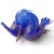 Mid 20th Century Vintage Seguso Murano Sapphire Cobalt Blue Gold Flecks Italian Art Glass Love Birds Figurine Paperweight For Sale - Image 5 of 5