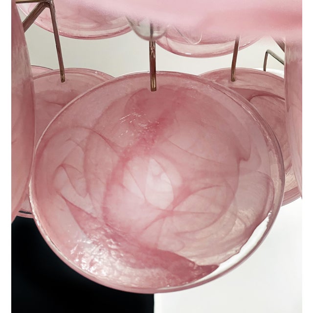 Murano Glass Disc Chandelier For Sale - Image 10 of 17