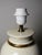 Modern Crackle-Glazed Ivory and Gold Earthenware Lamp attributed to Le Dauphin, 1980s-1990s For Sale - Image 3 of 14