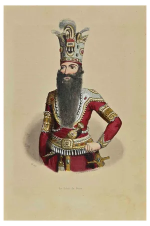 Auguste Wahlen, The Shah of Persia, Lithograph, 1844