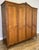 Vintage French Louis XVI Style Carved Oak 4-Door Wardrobe For Sale - Image 3 of 14