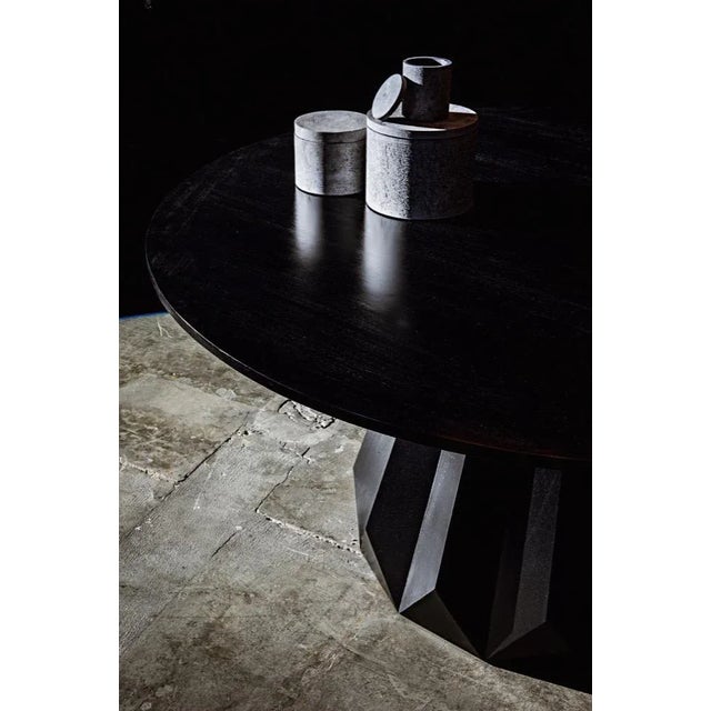 Noir NOIR Brosche Dining Table, Hand Rubbed Black For Sale - Image 4 of 8