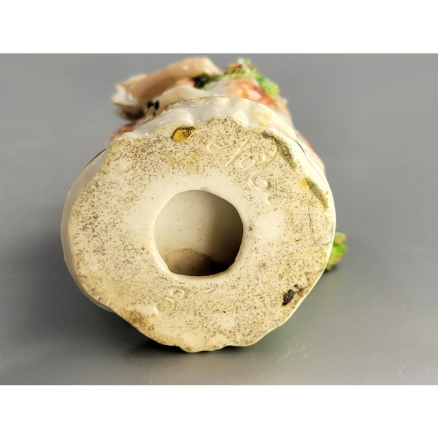 Georgian Porcelain Shepherdess with Lamb Figure from Derby, 1750s For Sale - Image 8 of 10