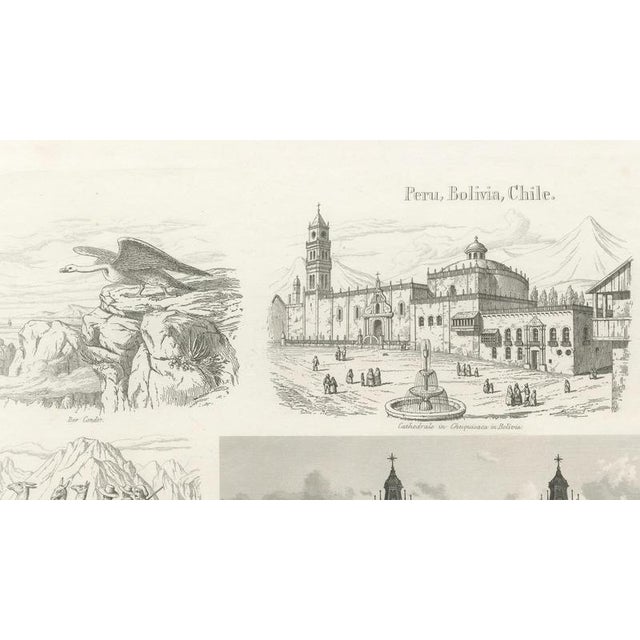 Antique Print of Peru, Bolivia and Chile Lima Cathedral and Views, 1855 For Sale - Image 5 of 9