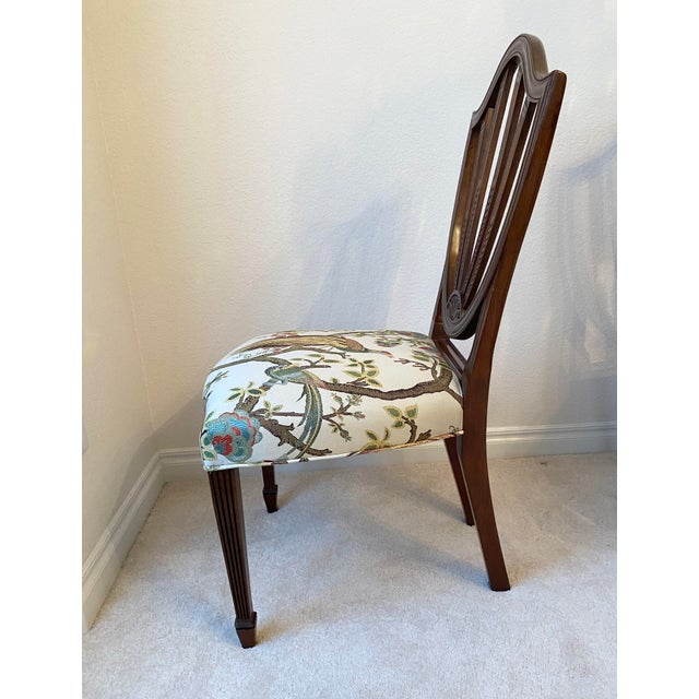 Baker Historic Charleston Collection Set of Eight Carved Shield-Back Chairs Excellent Mint Condition Late 20th Century For Sale - Image 9 of 18