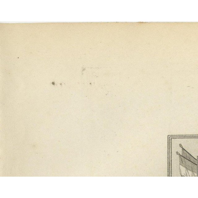Paper Antique Map of Bourbon with the Island Volcano, 1860 For Sale - Image 7 of 12