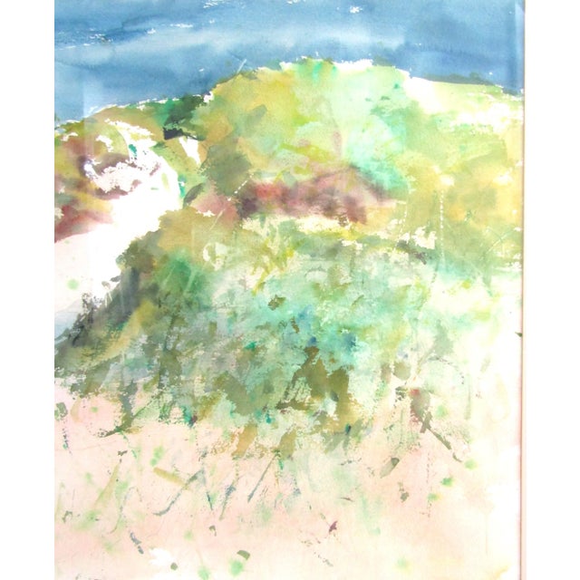 Vintage Original E. G. Bengert Watercolor Painting of Beach Sand Dunes For Sale - Image 4 of 9