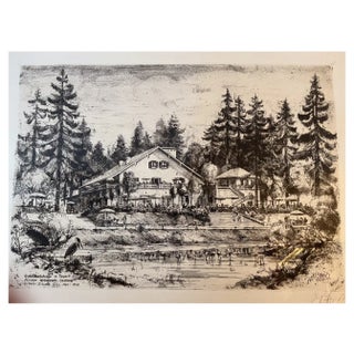 Josef Steib, Tierpark Hellabrunn in München, 1949, Etching For Sale