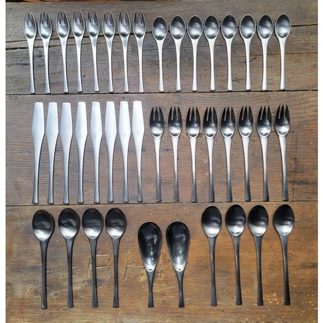 Mid-Century Modern Odin Pattern Stainless Steel Flatware Set by Jens Quistgaard for Dansk, Germany For Sale - Image 3 of 11