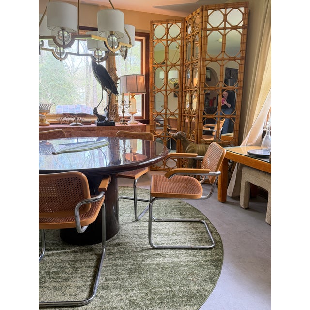 1970s Monumental Vivai Del Sud Bamboo Mirrored Room Screen For Sale In New York - Image 6 of 7