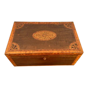 The Best - Georgian Sunburst Inlaid Mahogany Lap Desk C. 1830