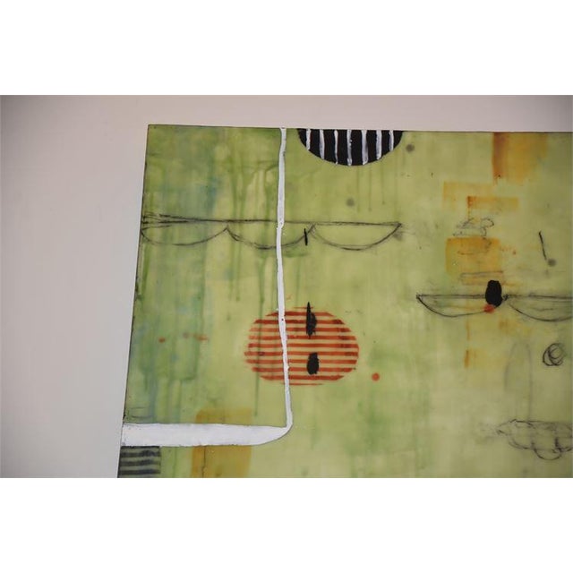 Early 21st Century Contemporary Abstract Encaustic Diptych on Panel by Rana Rochat, 2005 - a Pair For Sale - Image 5 of 7