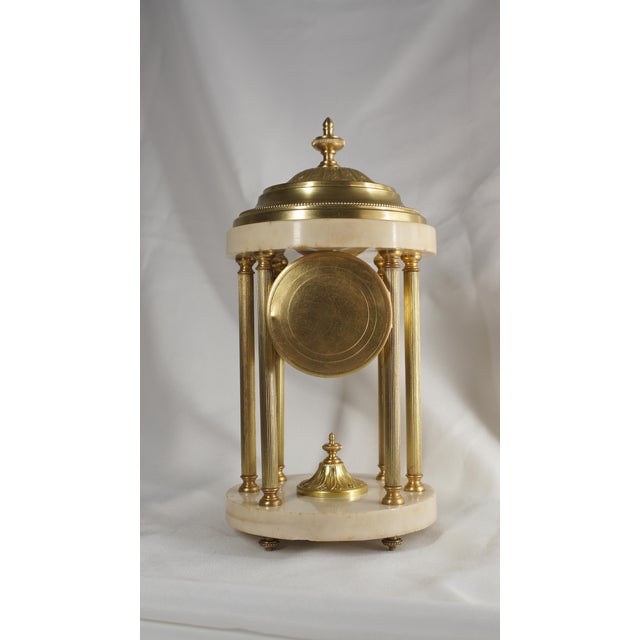 Antique 19th Century Louis XVI Style French Boudoir Clock in the Form of Rotunda For Sale - Image 4 of 10