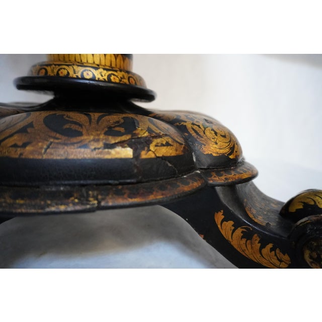 19th Century Victorian Papier Mache Tilt Top Table For Sale - Image 12 of 18