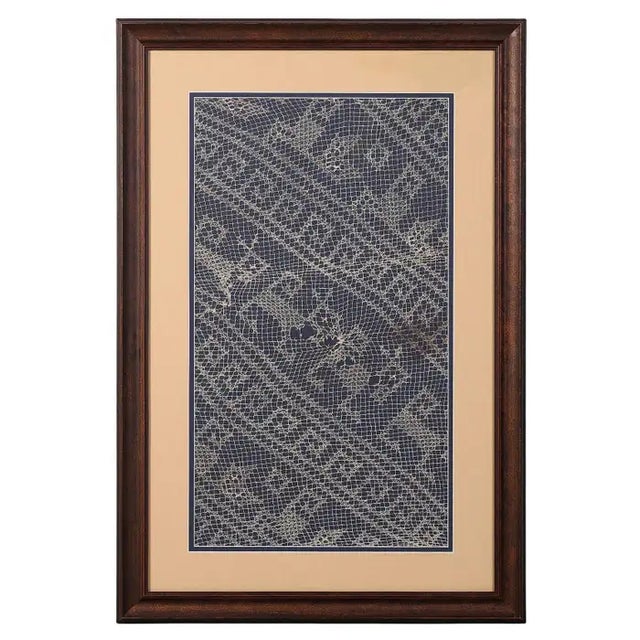 Framed Large Pre-Columbian Gauze Textile Panel Chancay Culture For Sale