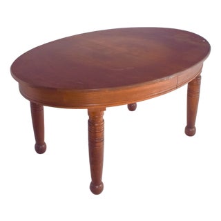 Danish Oval Oak Dining Table, 1950s For Sale