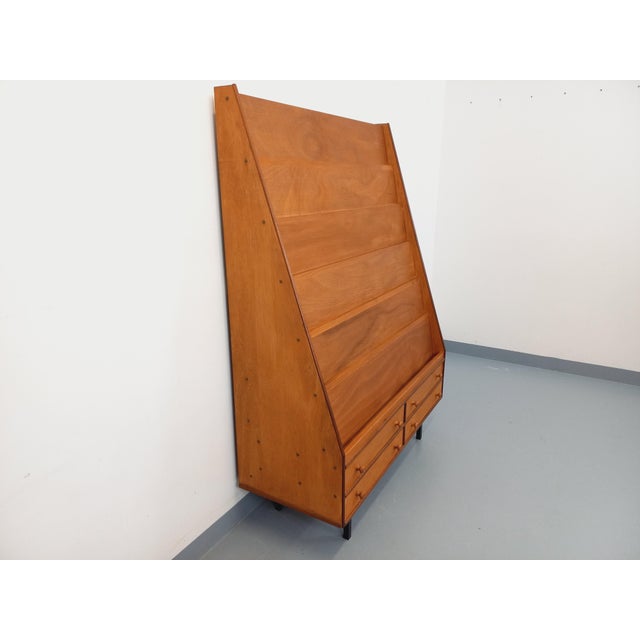 Mid-Century Modern Vintage Wooden Bookcase, 1960s For Sale - Image 3 of 18