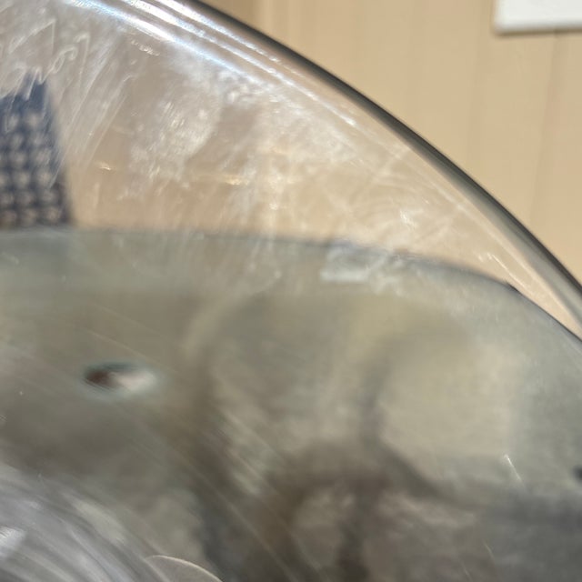 1950s 1950s Large Etched Glass Bowl For Sale - Image 5 of 5