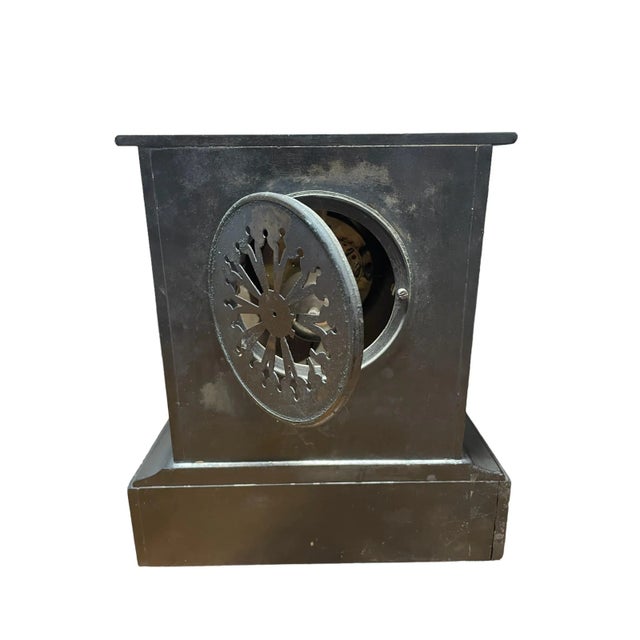 Antique Slate and Marble Clock For Sale In Chicago - Image 6 of 6