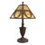 Arts & Crafts Bradley & Hubbard Style 6-Panel Slag Glass Lamp Unsigned C1920 For Sale - Image 6 of 11