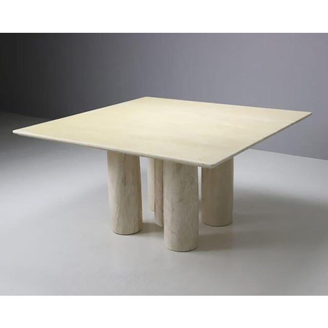 Travertine Colonnato Table by Mario Bellini for Cassina, 1970s For Sale - Image 11 of 11