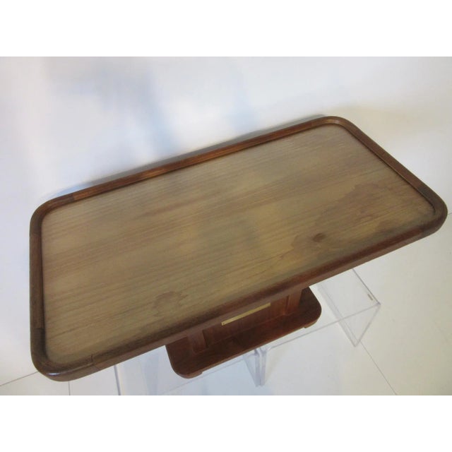 Brown Chris Craft Boat Company Teak Presentation Side Table For Sale - Image 8 of 10