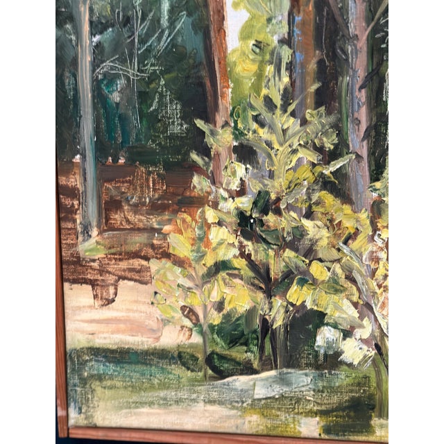 Ann‑cathrine Tine Lundkvist, Forest Landscape, 1975, Oil Painting on Canvas, Framed For Sale - Image 12 of 15