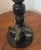 Black Monumental 40” Mid 20th Century Spanish Revival Barley Twist Candlestick Lamp With Amethyst Finale & Original Foil Metallic Shade For Sale - Image 8 of 13
