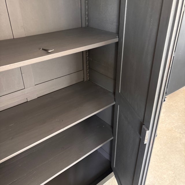 Vintage Black Wooden Cabinet For Sale - Image 3 of 7