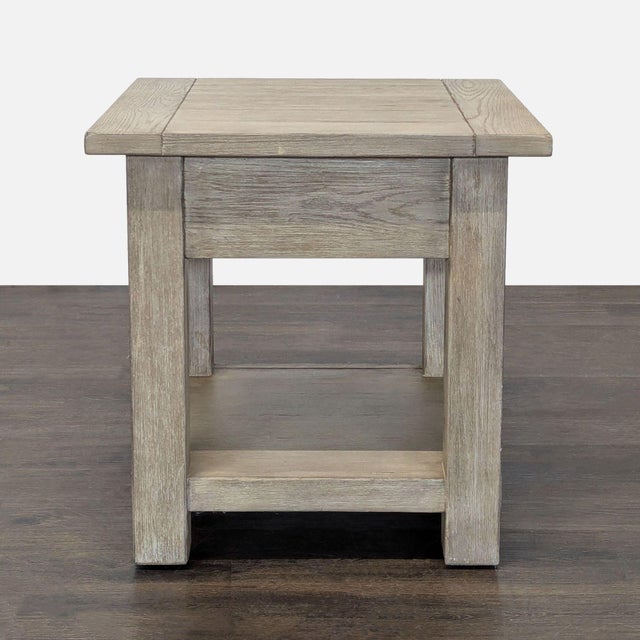 Wood Pottery Barn Benchwright Square End Table For Sale - Image 7 of 11