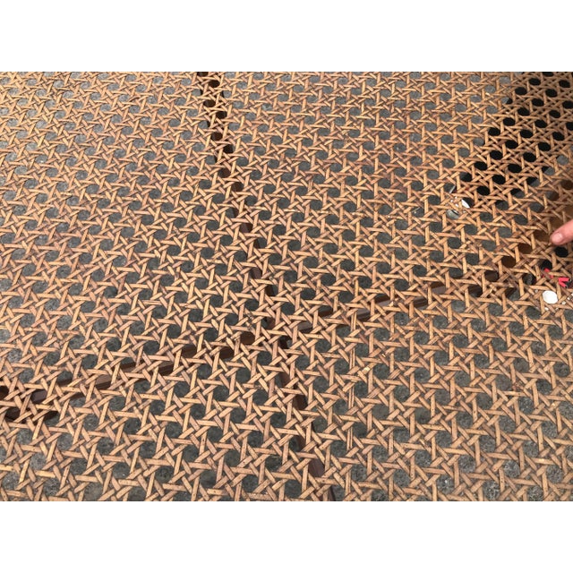 Mid-Century Cane & Wood Dining/Game Table For Sale - Image 9 of 12