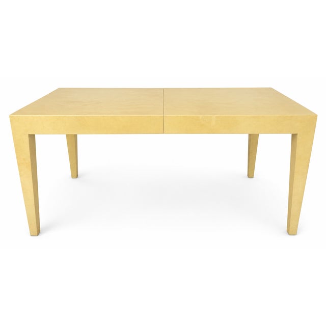 1980s Postmodern Lacquered Goatskin Dining Table by Sally Sirkin Lewis for J Robert Scott For Sale - Image 5 of 11