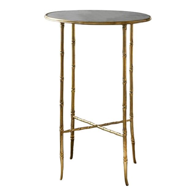 Modern History Oval Bamboo Spot Table For Sale