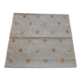 19th Century Silk Brocade Floral Gold and Celadon Textile Panel For Sale