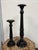 Design Plus Gallery presents a pair of Ebony Wood Pillar Candle Holders by Global Views. This graduated pair has turned...