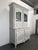 Norman Glass-Fronted 2-Body Buffet in Patinated Grey and White Oak For Sale - Image 3 of 11
