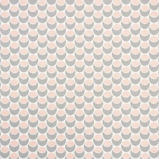 Sample - Schumacher X Studio Bon Buds Fabric in Dove & Blush For Sale