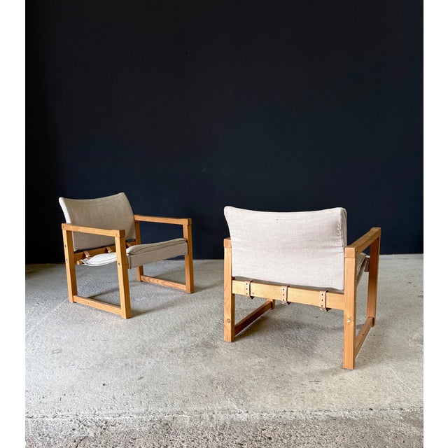Wood Diana Safari Chair Set by Karin Möbring for Ikea, 1990s, Set of 2 For Sale - Image 7 of 18
