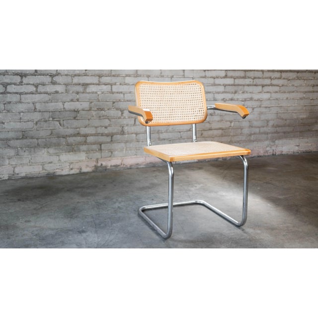 Mid-Century Modern 1970s Vintage Marcel Breuer Attr. Cesca Armchair For Sale - Image 3 of 13