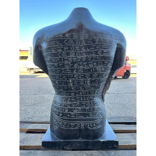 Egyptian Marble Bust Sculpture For Sale - Image 4 of 15