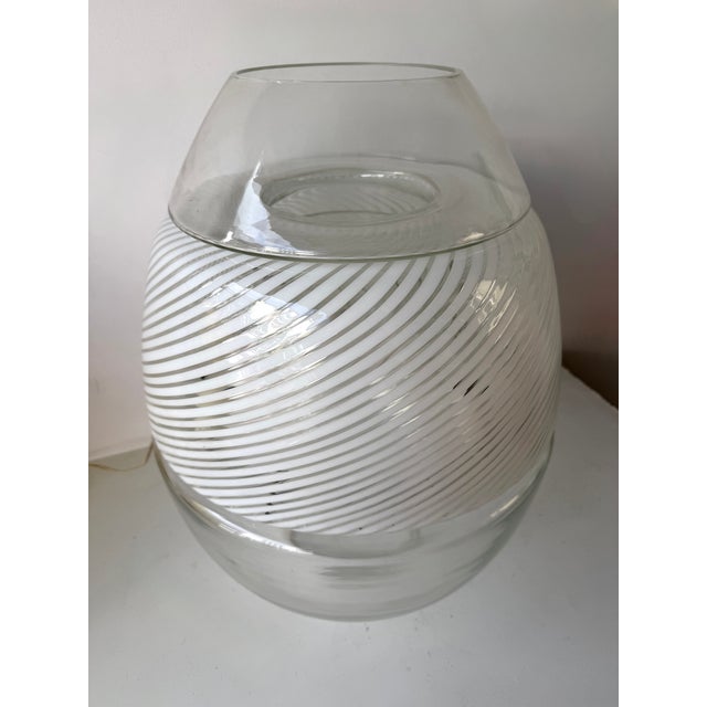 1970s Lt 353 Egg Lamp Vase Murano Glass by Mazzega For Sale - Image 9 of 12