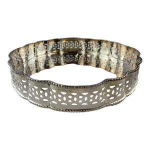 Vintage Silver Plated Round Serving Tray