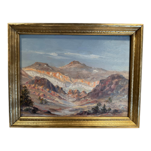 1930s "Rocky Prospect" Nevada Desert Landscape Painting by Harry Metzger