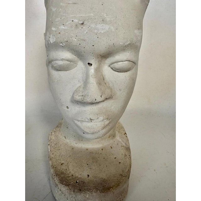 Plaster Head Sculpture, France, 1940s For Sale - Image 4 of 8
