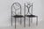 Black Metal Candle Holders Pair of 2 Decorative Chair Wire Design Black Finish 5037b For Sale - Image 8 of 14