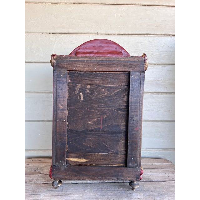 19th Century Italian Carved Polychrome Giltwood & Painted Tabernacle Box or Home Altar For Sale - Image 13 of 13