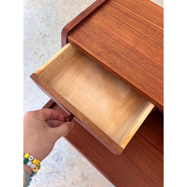 Teak Secretary with Mirror, Denmark For Sale - Image 4 of 11