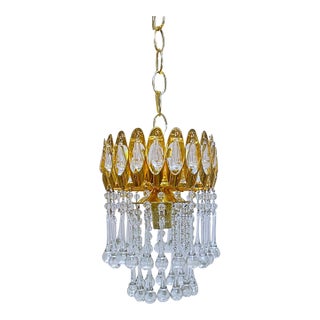 1960s Mid-Century Modern Chandelier With Teardrops For Sale